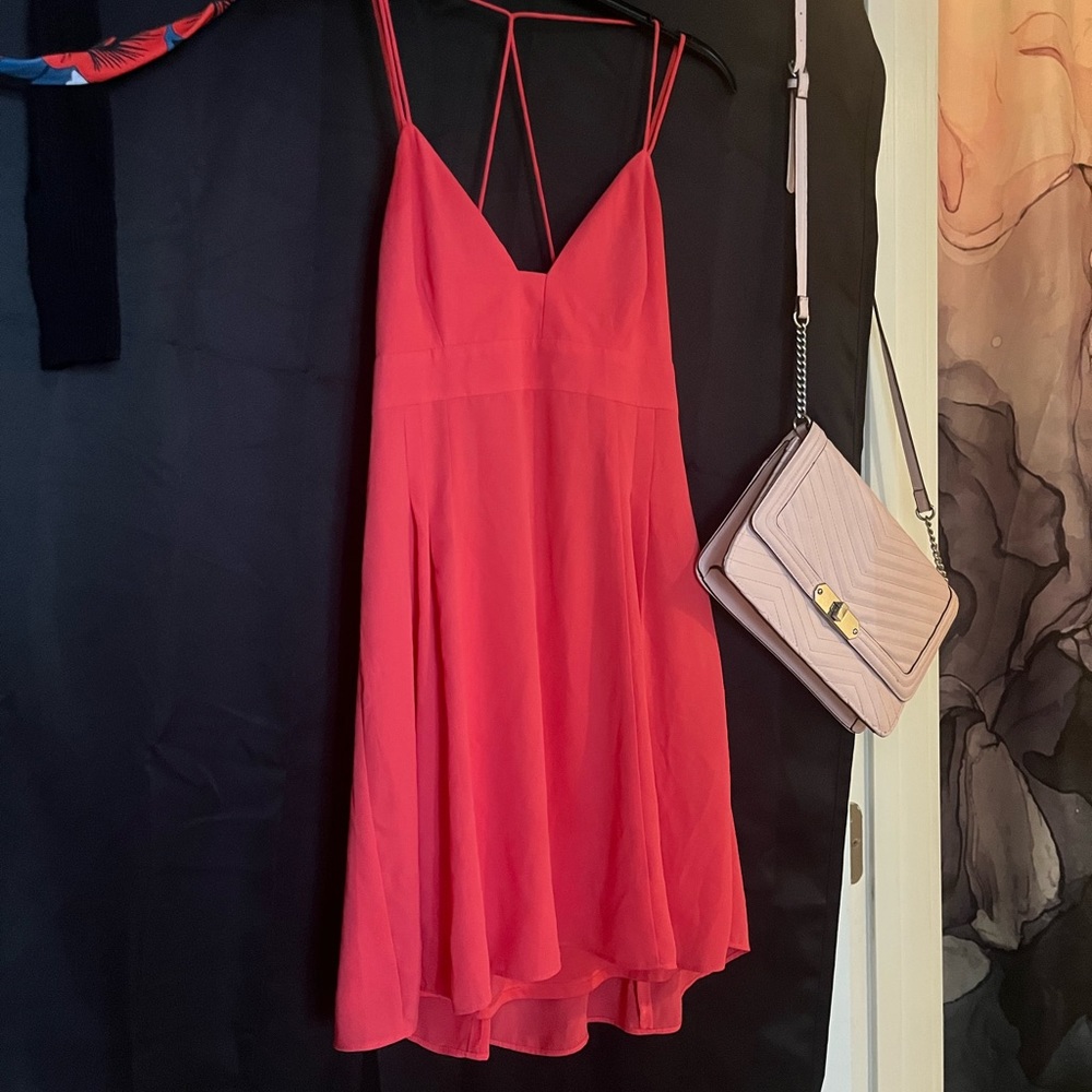 Strapy Pink Skater Dress